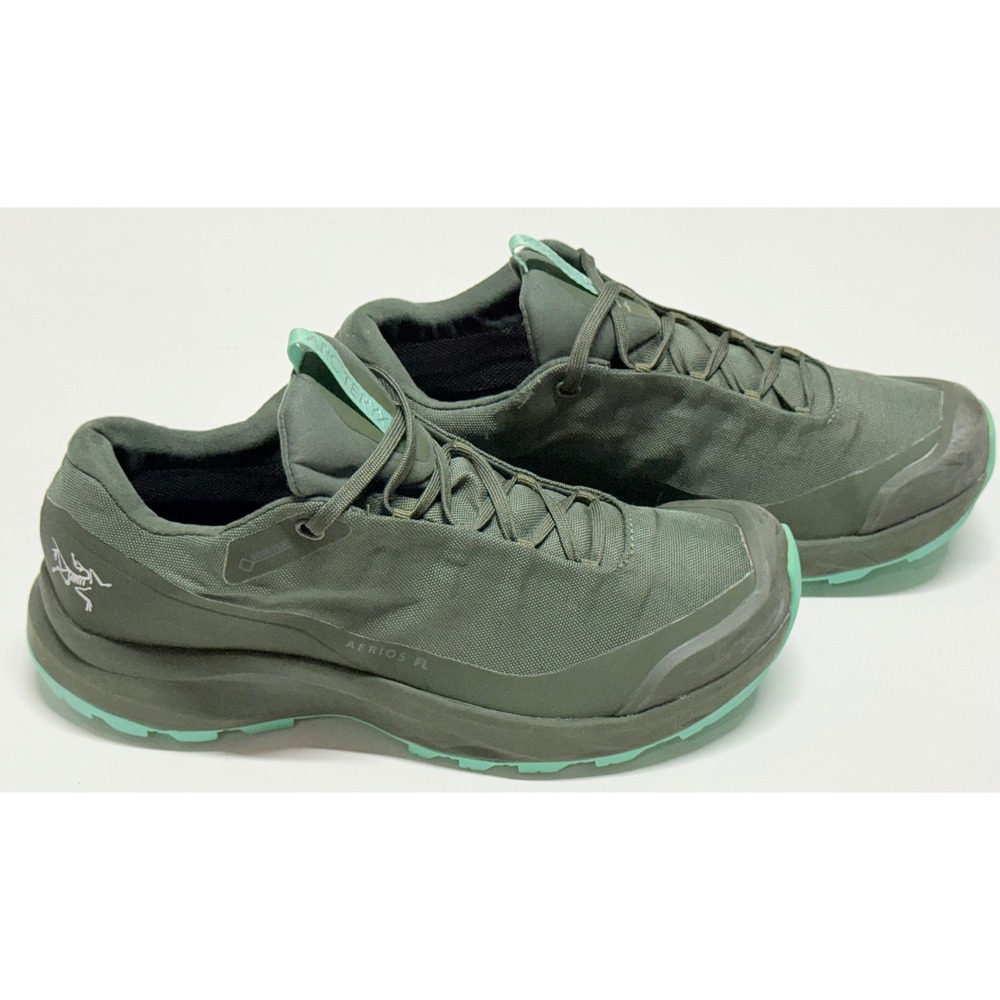 Arcteryx Aerios FL GTX Womens 6.5 Gore-Tex Hiking Shoes Olive Green 072061-40029